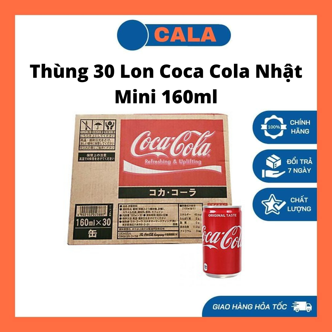 Date 11 22 Thùng 30 Lon Coca Nhật Mini 160ml