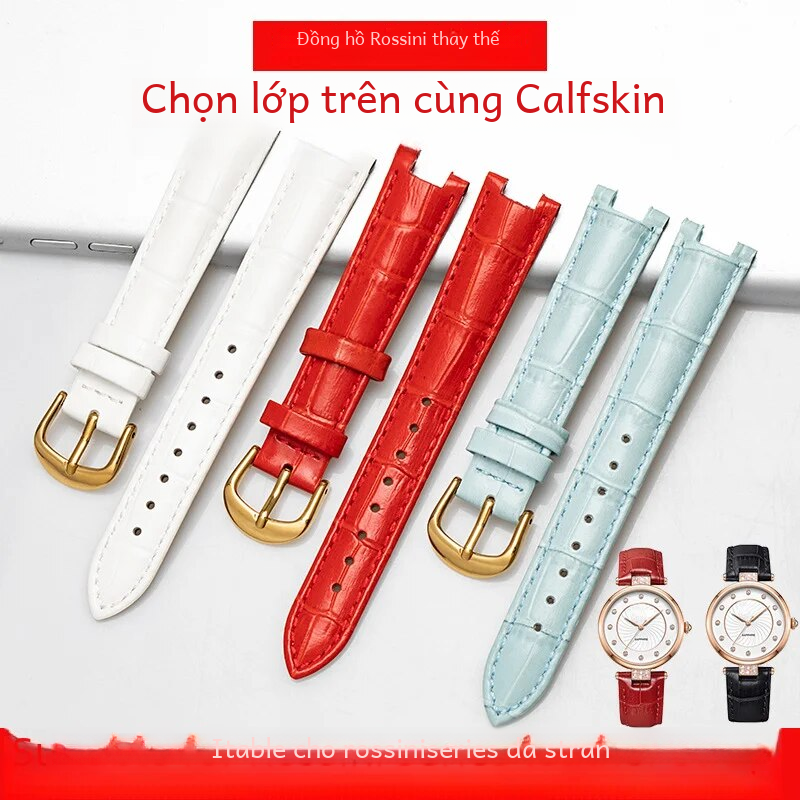 Dây đeo đồng hồ bằng da chống thấm nước cho nữ Thiết kế rãnh Tương thích với đồng hồ Rolex I Nini