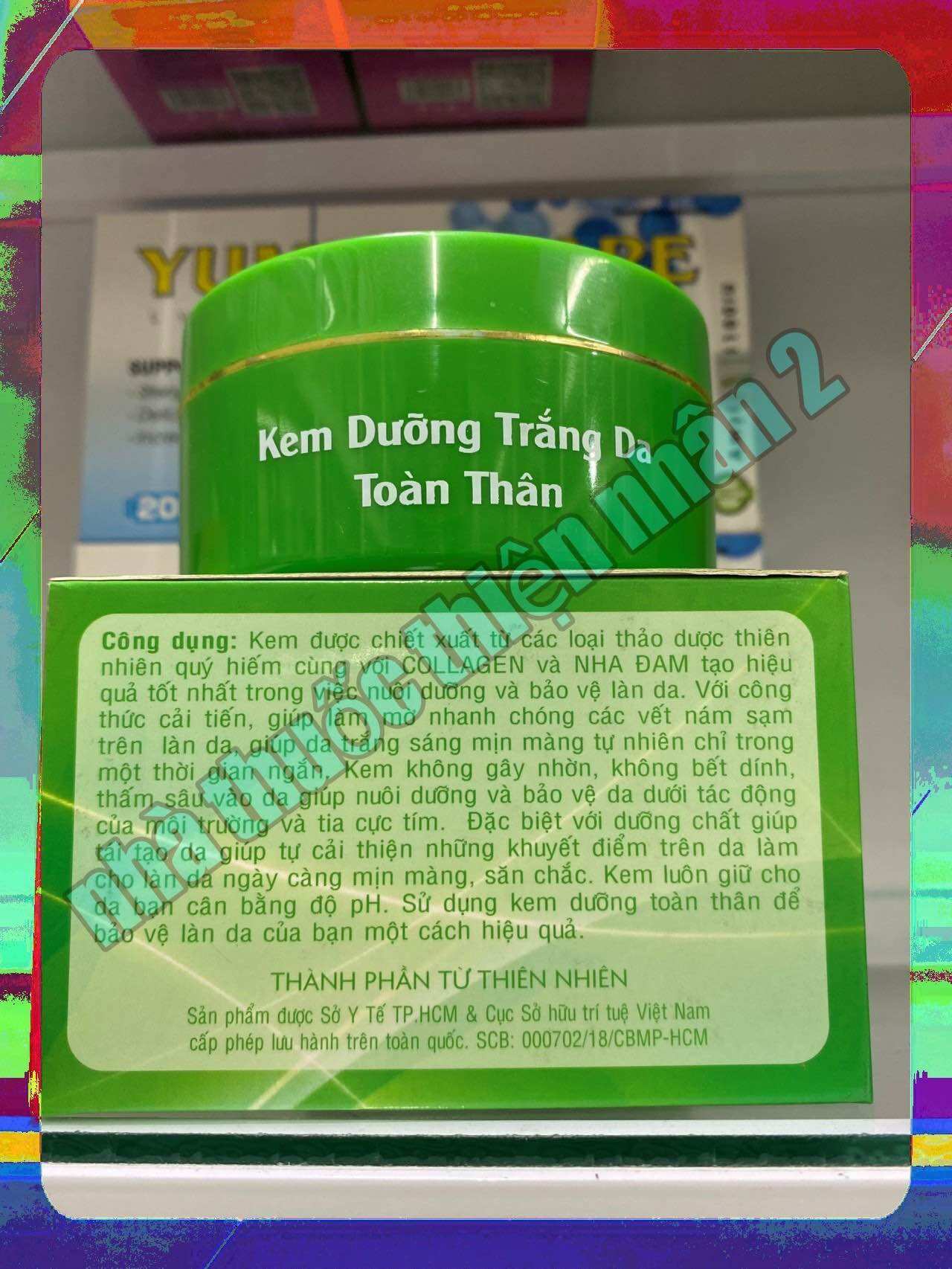 Kem dưỡng trắng da toàn thân nha đam Collagen pt bert (hộp 150g)