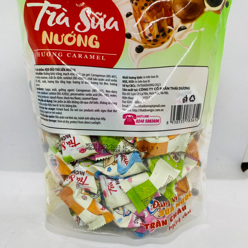 Kẹo dẻo trà sữa nướng túi 300g