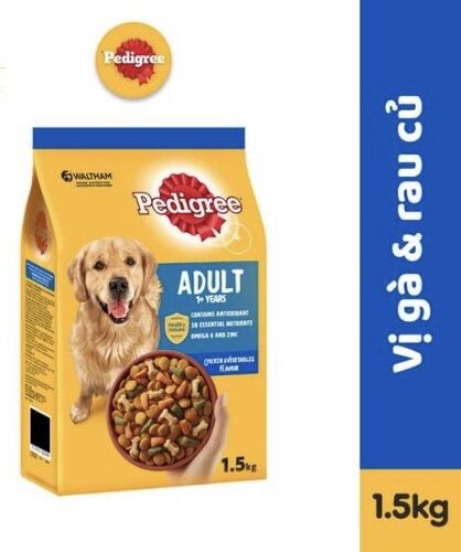 Thức ăn hạt Pedigree cho chó - túi lớn 1,5kg
