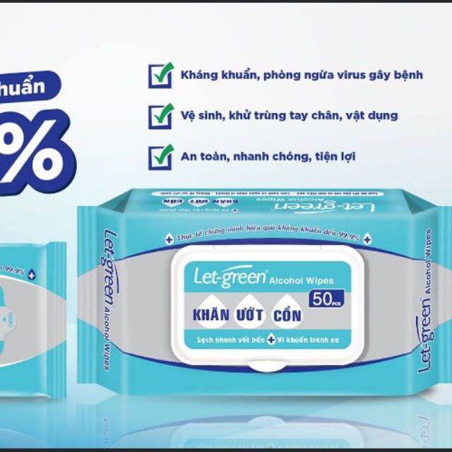 Khăn ướt cồn 50 miếng. Date mới. Cam kết hàng chính hãng.