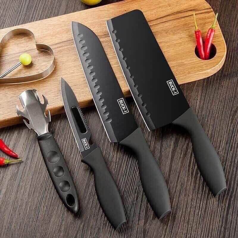 Bộ dao 5 món màu đen Buck Black