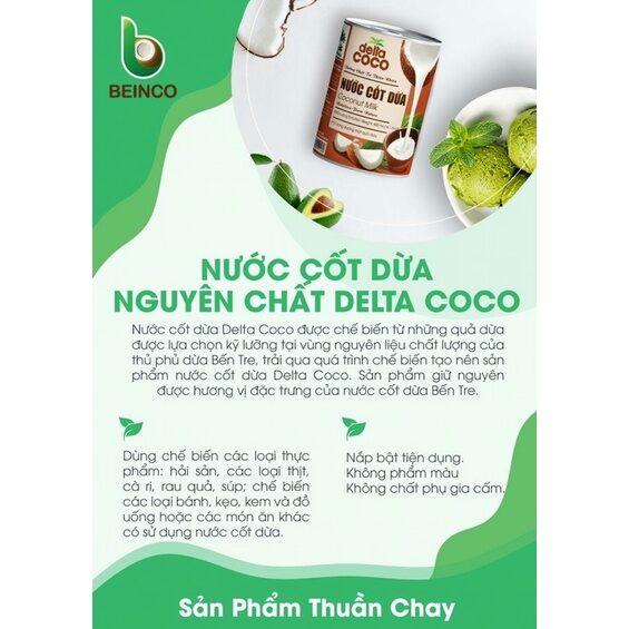 NƯỚC CỐT DỪA DETAL COCO 400ML BẾN TRE