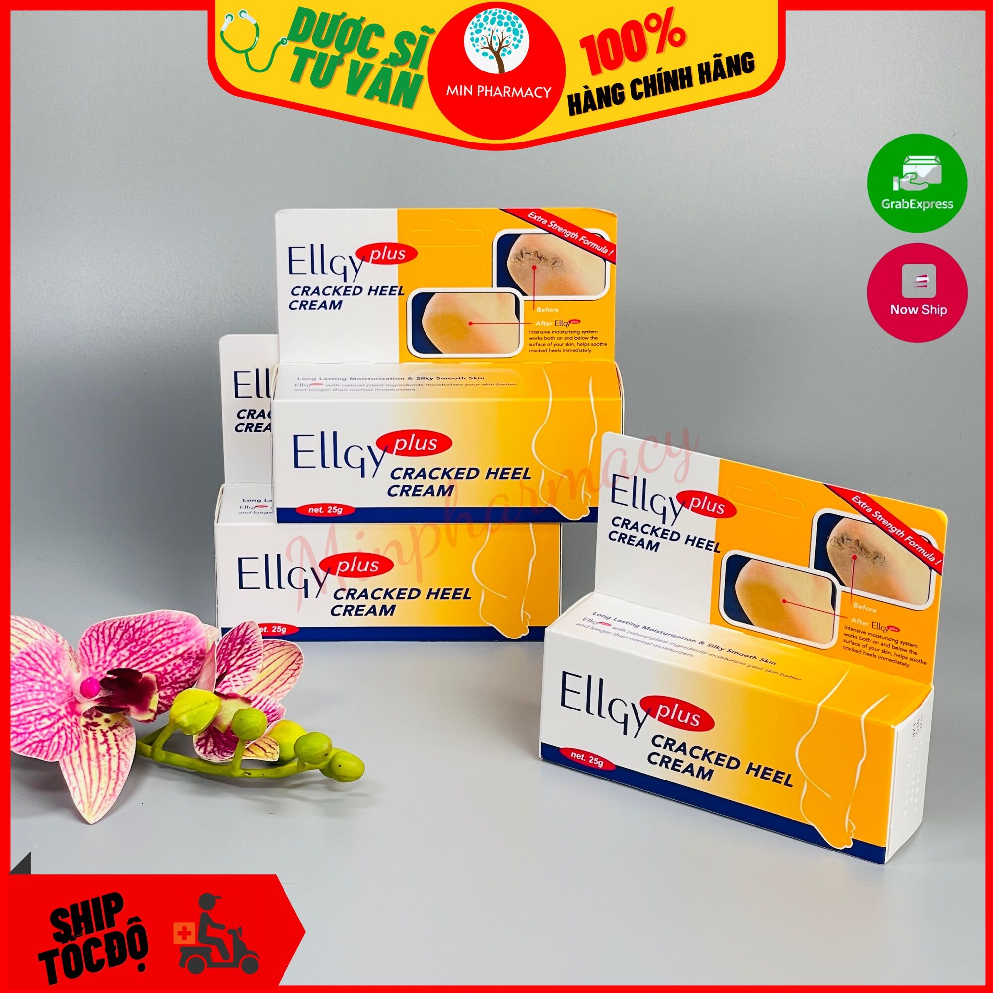 [HCM]Kem Làm Ẩm Da Hỗ Trợ Nứt Gót Chân Ellgy Plus Cracked Heel Cream 25G
