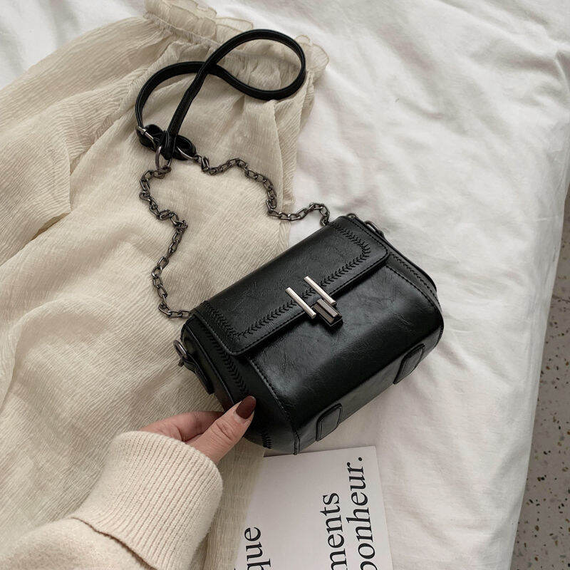 INS Super Fire Retro Package Bag Women's 2020 New Style Fashion Korean-style Versatile Textured Shoulder Bag Fashion Small Square Bag