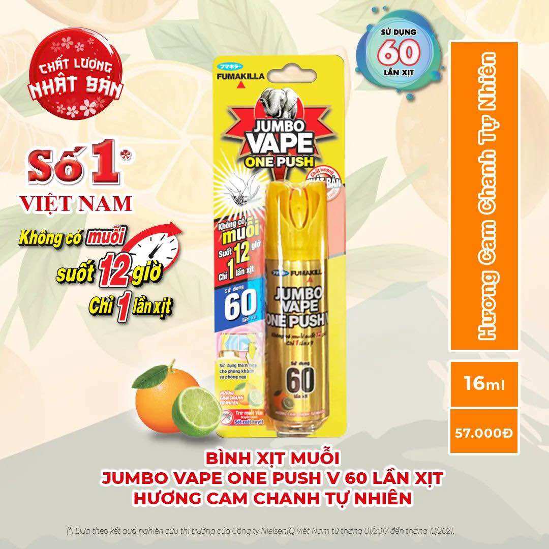 Bình xịt muỗi jumbo vape one push