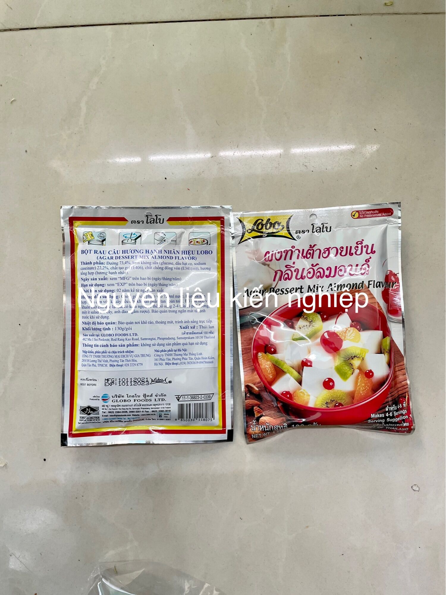 10gói ×130gram Bột rau câu hạnh nhân hiệu lobo, cam kết hàng đúng mô tả, chất lượng đảm bảo an toàn đến sức khỏe người sử dụng
