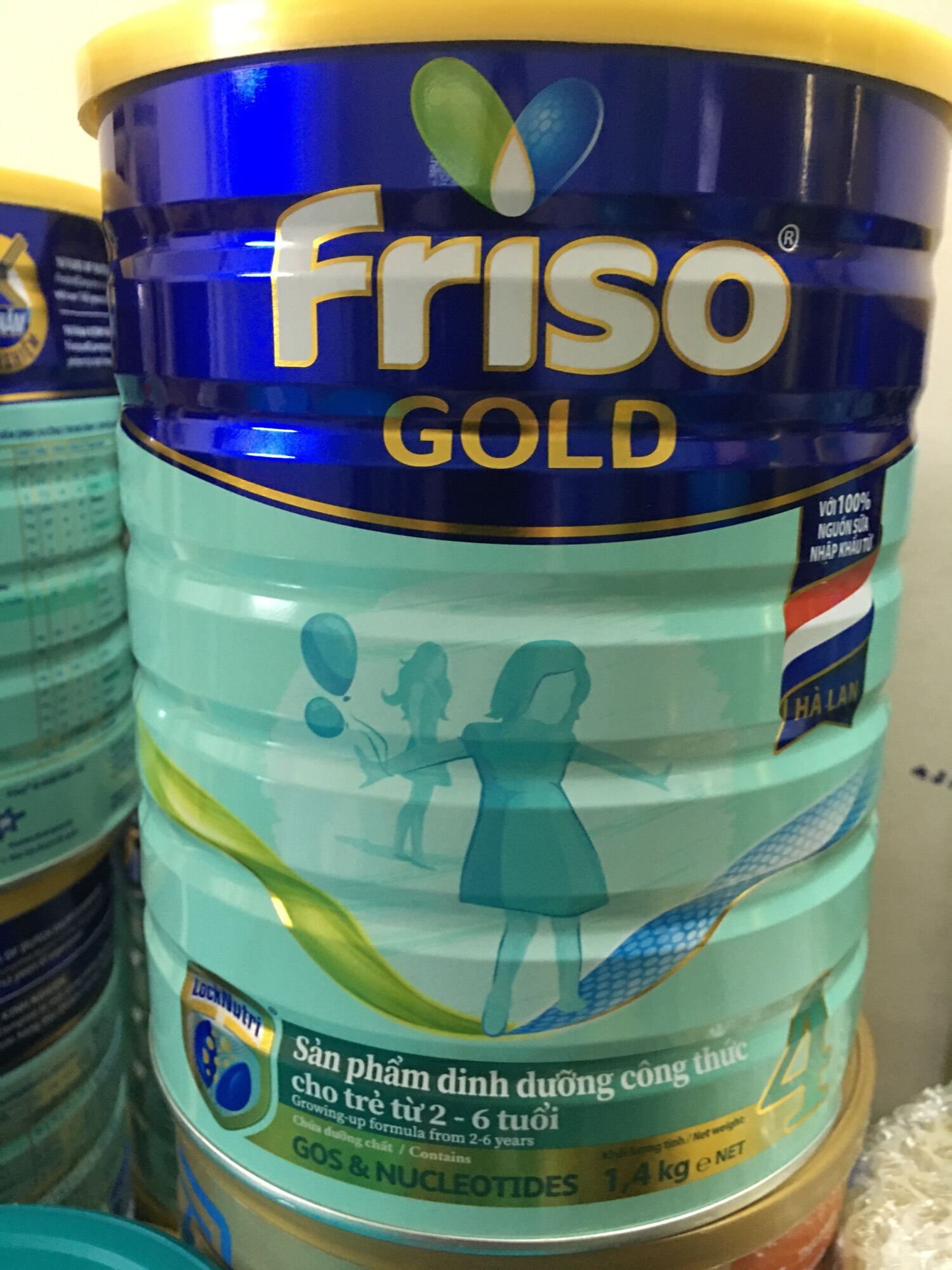 Sữa bột Friso Gold số 4 lon 1,4kgHSD 2025.Hộp móp nhẹ