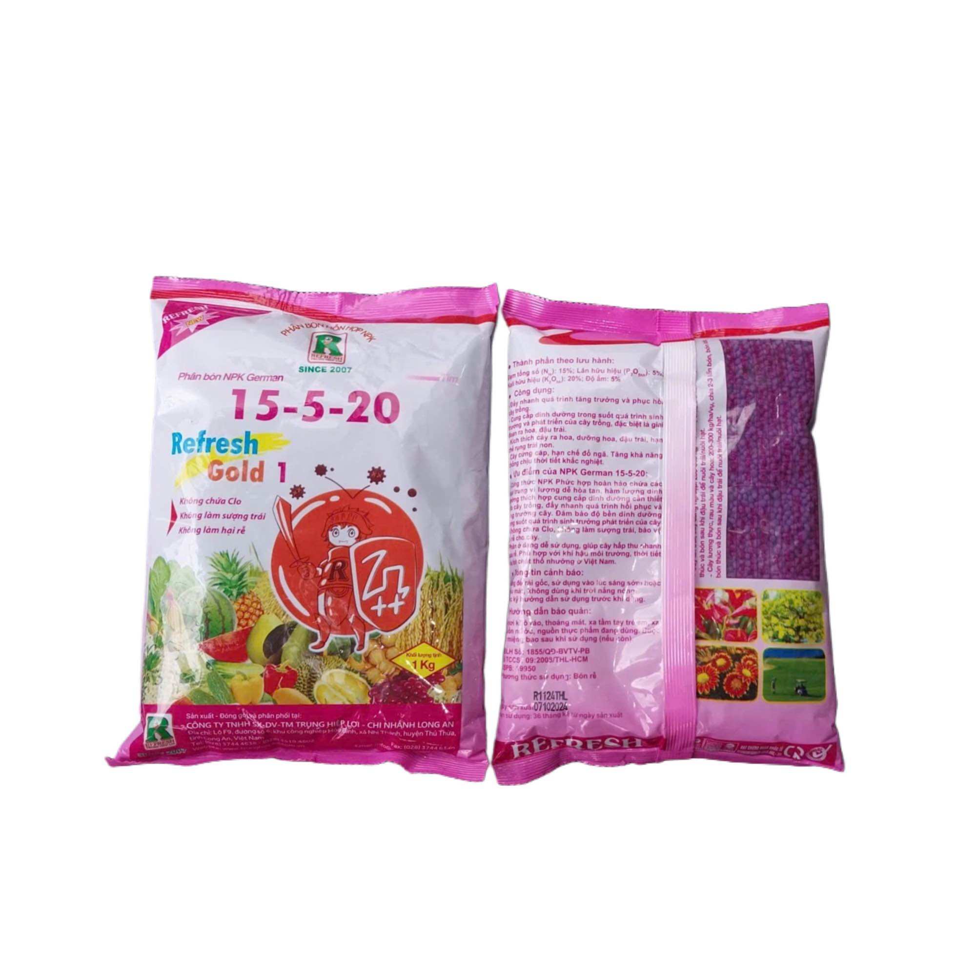 Phân bón NPK 15-5-20 - NPK Refresh Gold 1KG