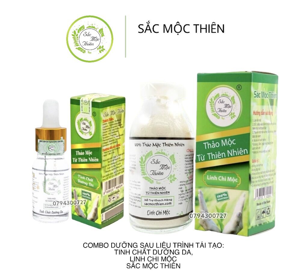 Combo dưỡng trắng da sắc mộc thiên - dưỡng da sau tái tạo