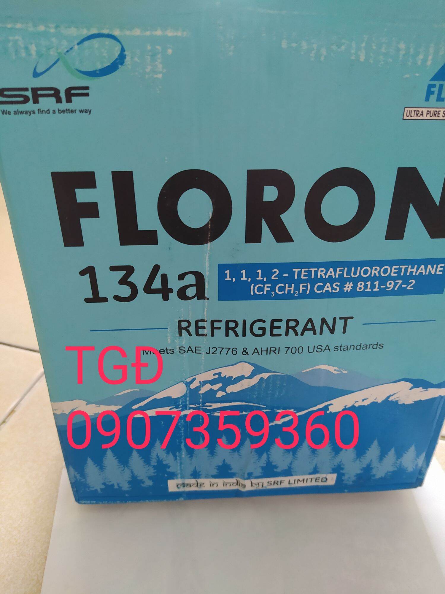 gas ấn độ 134a bình 3kg