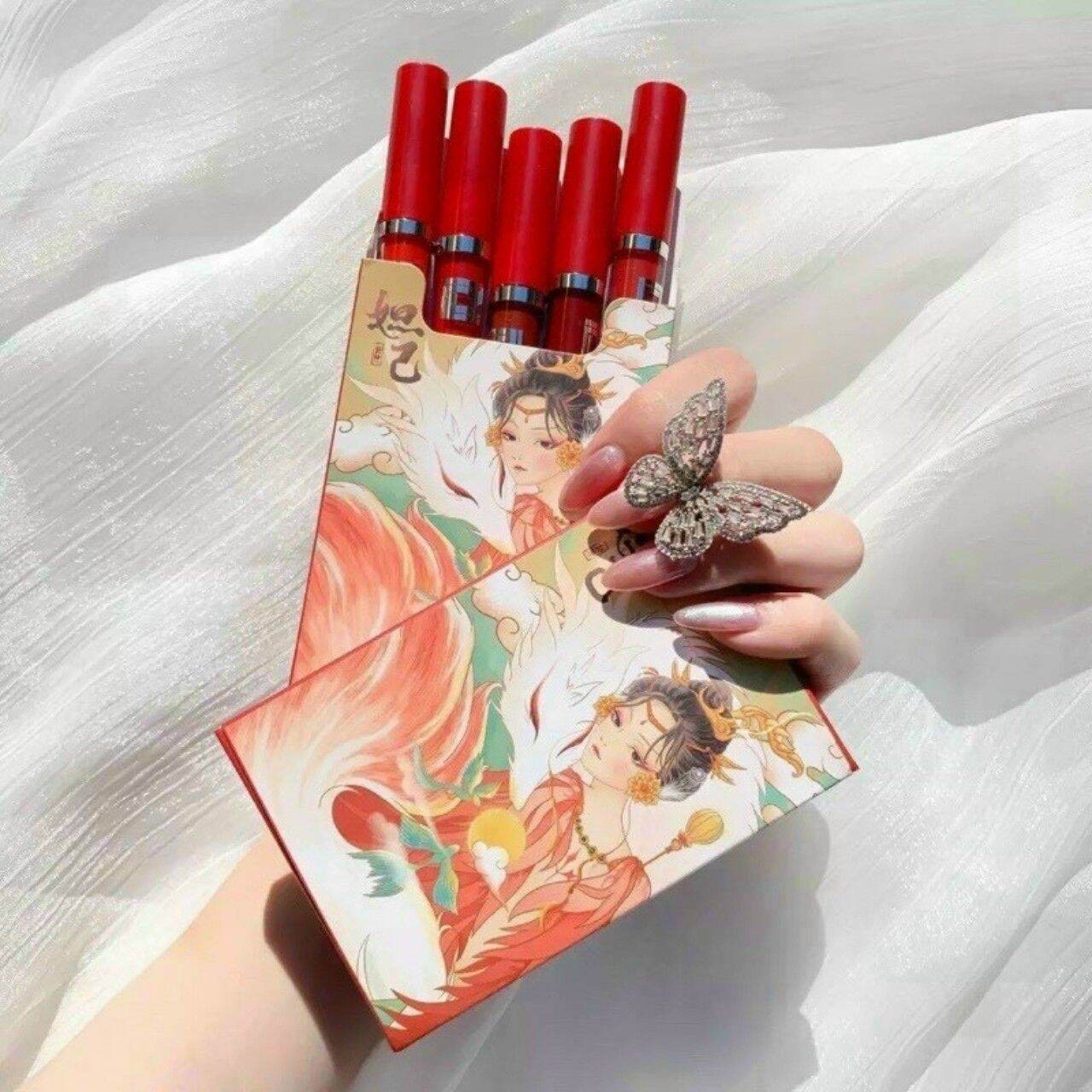 Set 5 son kem lì cô gái đỏ ershiqi