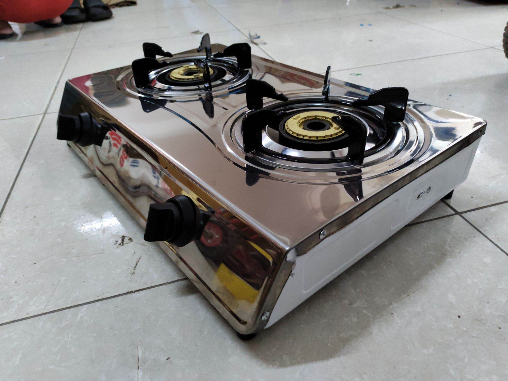 Bếp GAS công nghiệp hai lò ảnh thật.