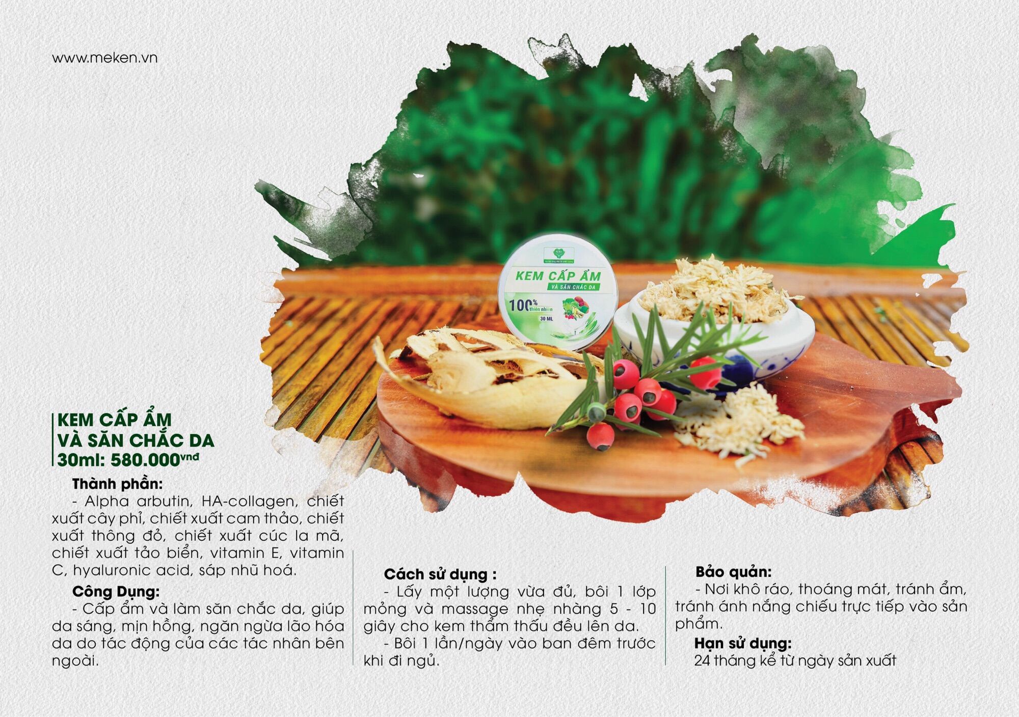 Kem cấp ẩm và săn chắc da Mẹ Ken