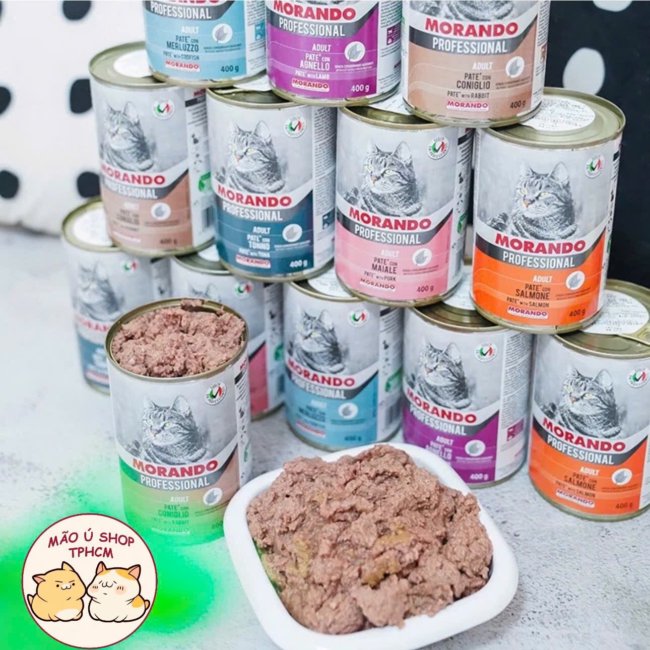 [COMBO 6-24 LON 400g] PATE LON MORANDO CHO MÈO MỌI LỨA TUỔI
