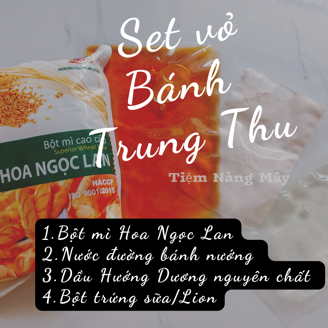 Set vỏ làm bánh trung thu bánh nướng 8/12 bánh