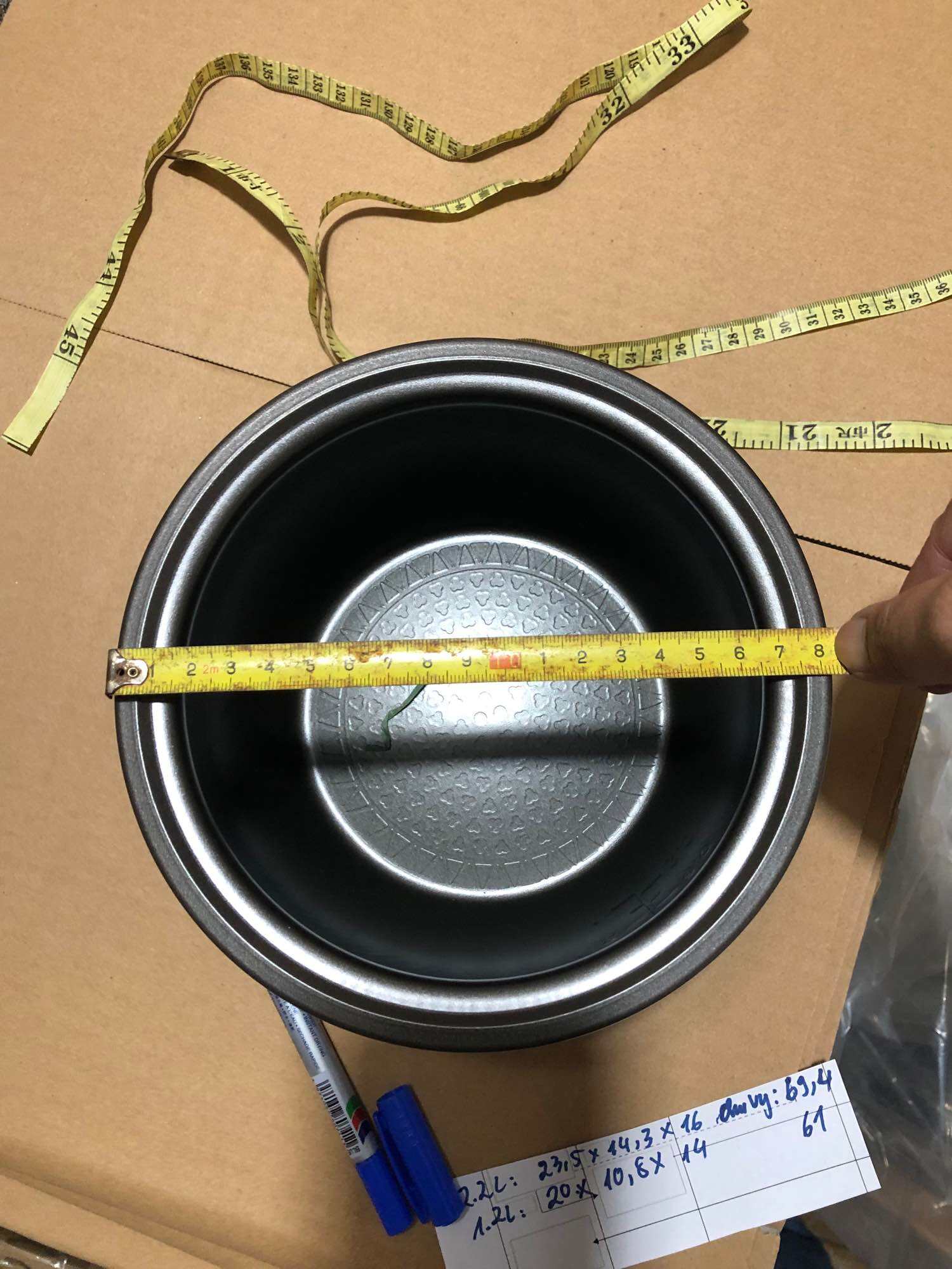 Lòng nồi cooku, lòng nồi cơm điện 1 lít ; 1 .2 lít ; 2.2L