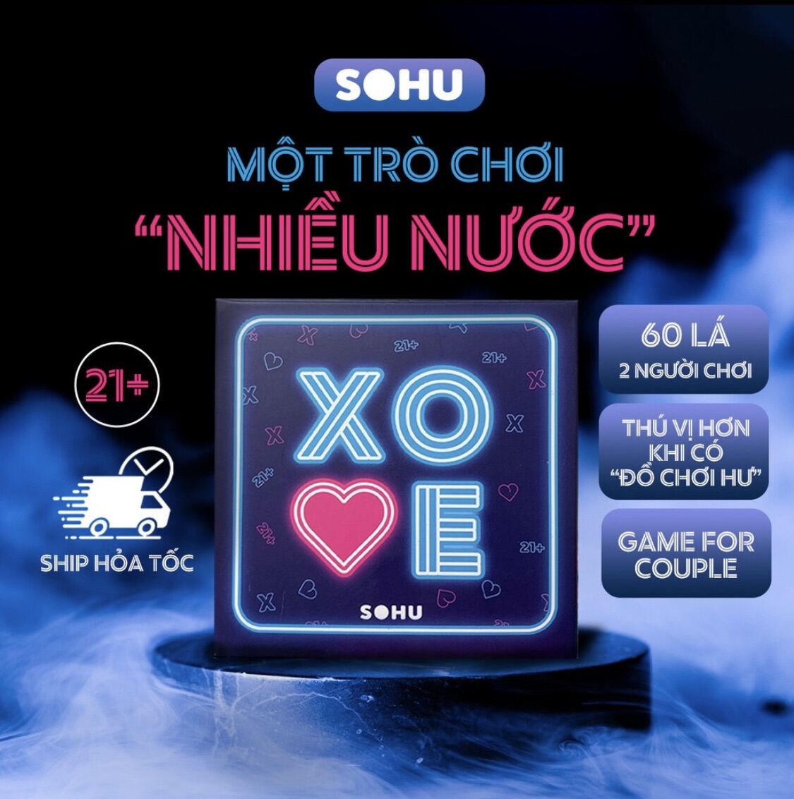 Bộ bài tình yêu XOVE, boardgame cặp đôi Sohu trò chơi cho couple hẹn hò