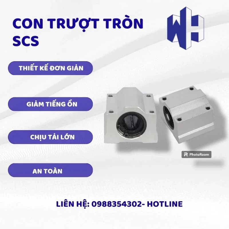 Con trượt tròn scs scs8uu, scs10uu, scs12uu, scs16uu, scs20uu, scs25uu