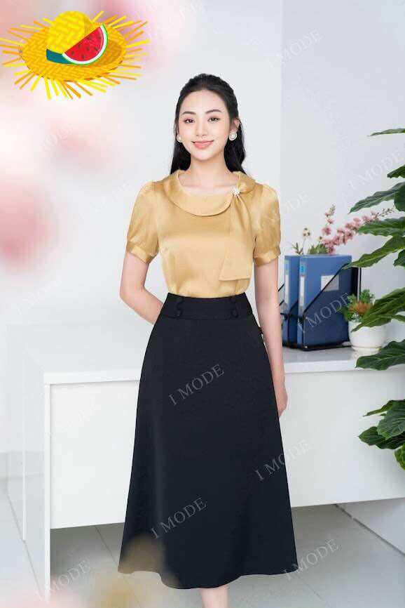 Áo cổ tròn tay nhúng phòng&177
