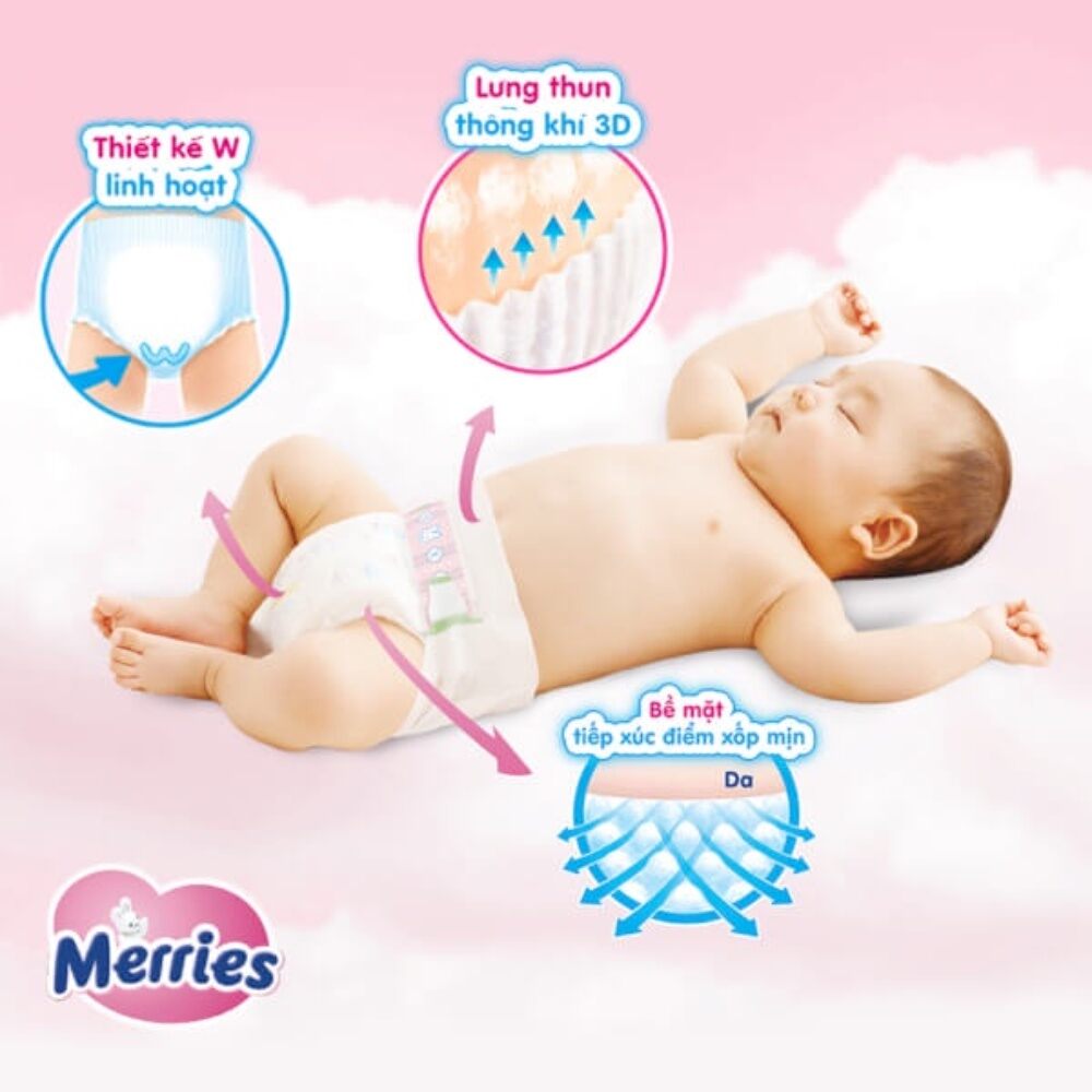 Bỉm merries nội địa nhật cộng miếng