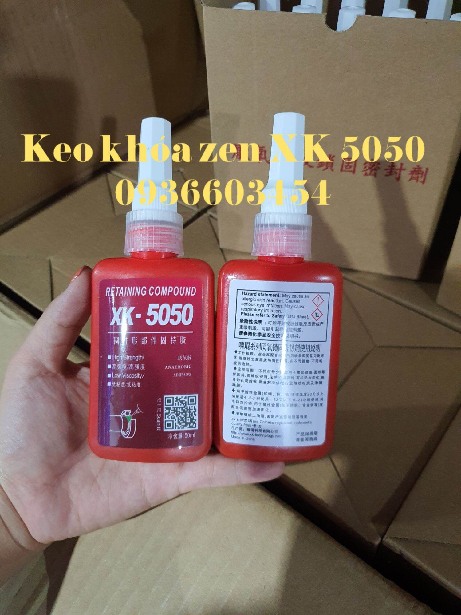 Keo khóa zen, keo đỏ, keo cách điện 5050 50ml