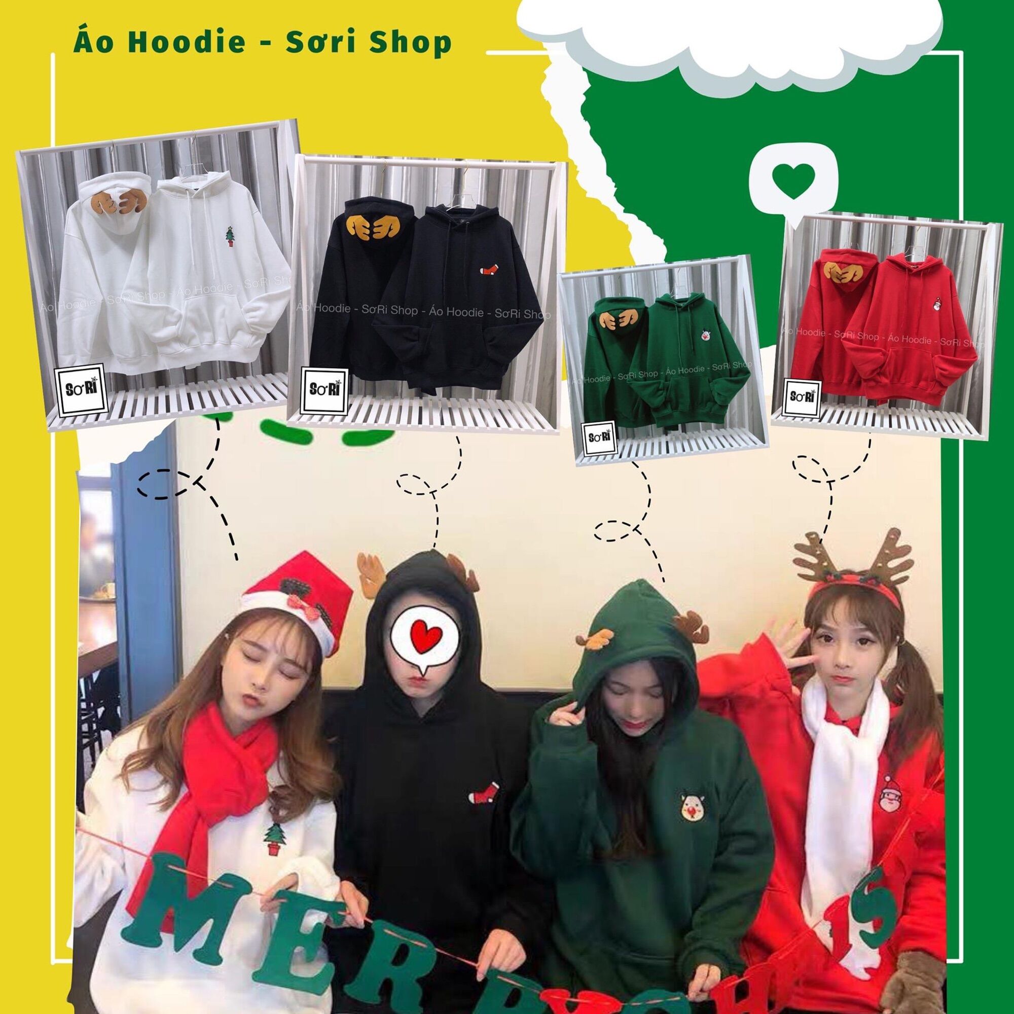 Áo hoodie noel giáng sinh