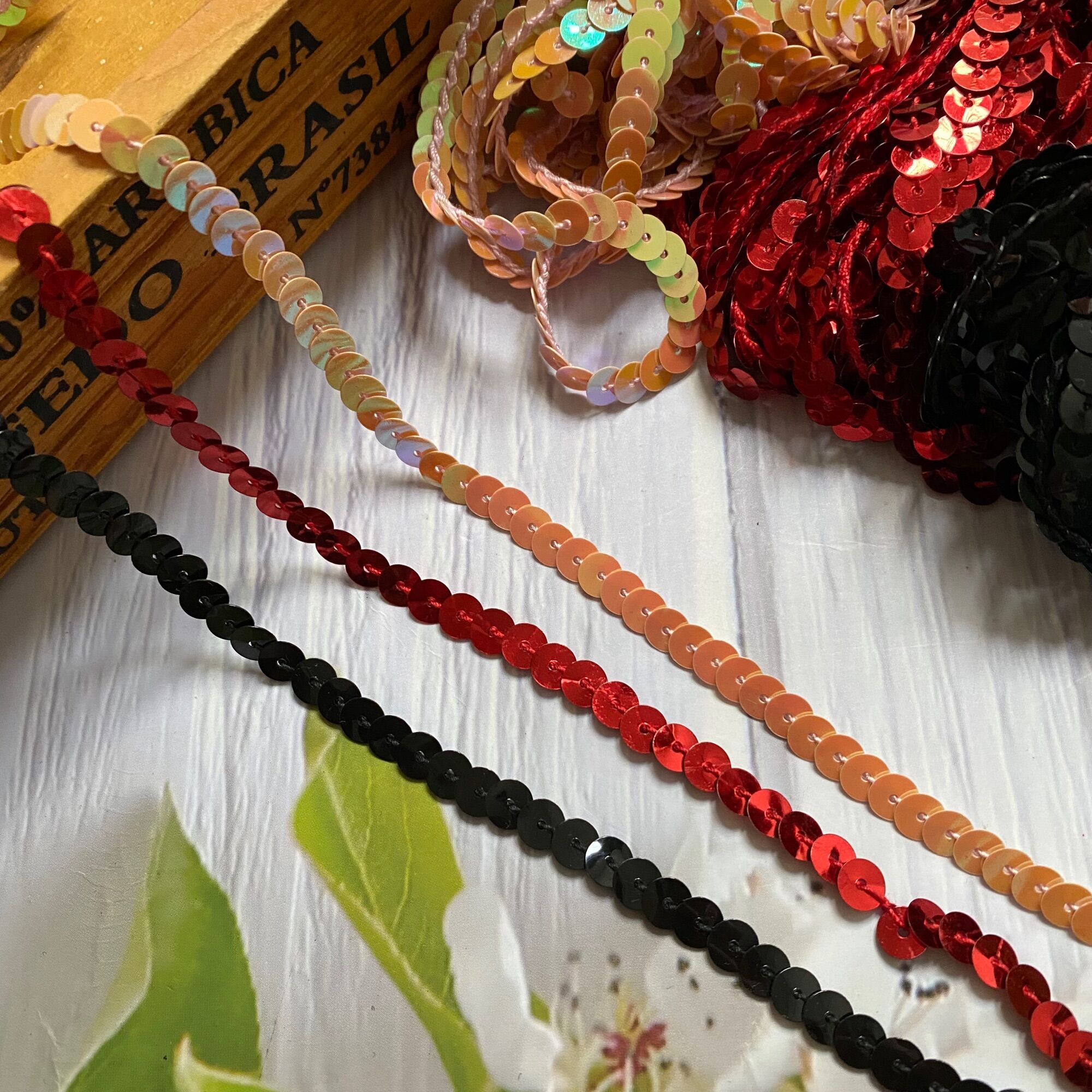 Dây kim sa trang trí , bản rộng 6mm.