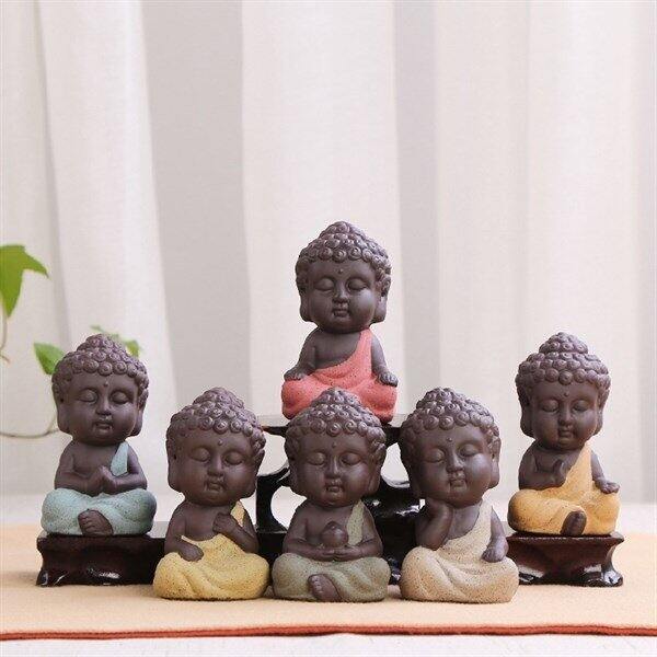 Tượng phật ngồi thiền gốm sứ cầu bình an cho gia chủ