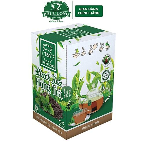 Hồng trà túi lọc phúc long thơm ngon đậm vị date mới