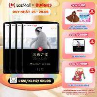 Combo 4 Tã dán/quần Huggies Black Label size M36/L32/XL28/XXL24 miếng