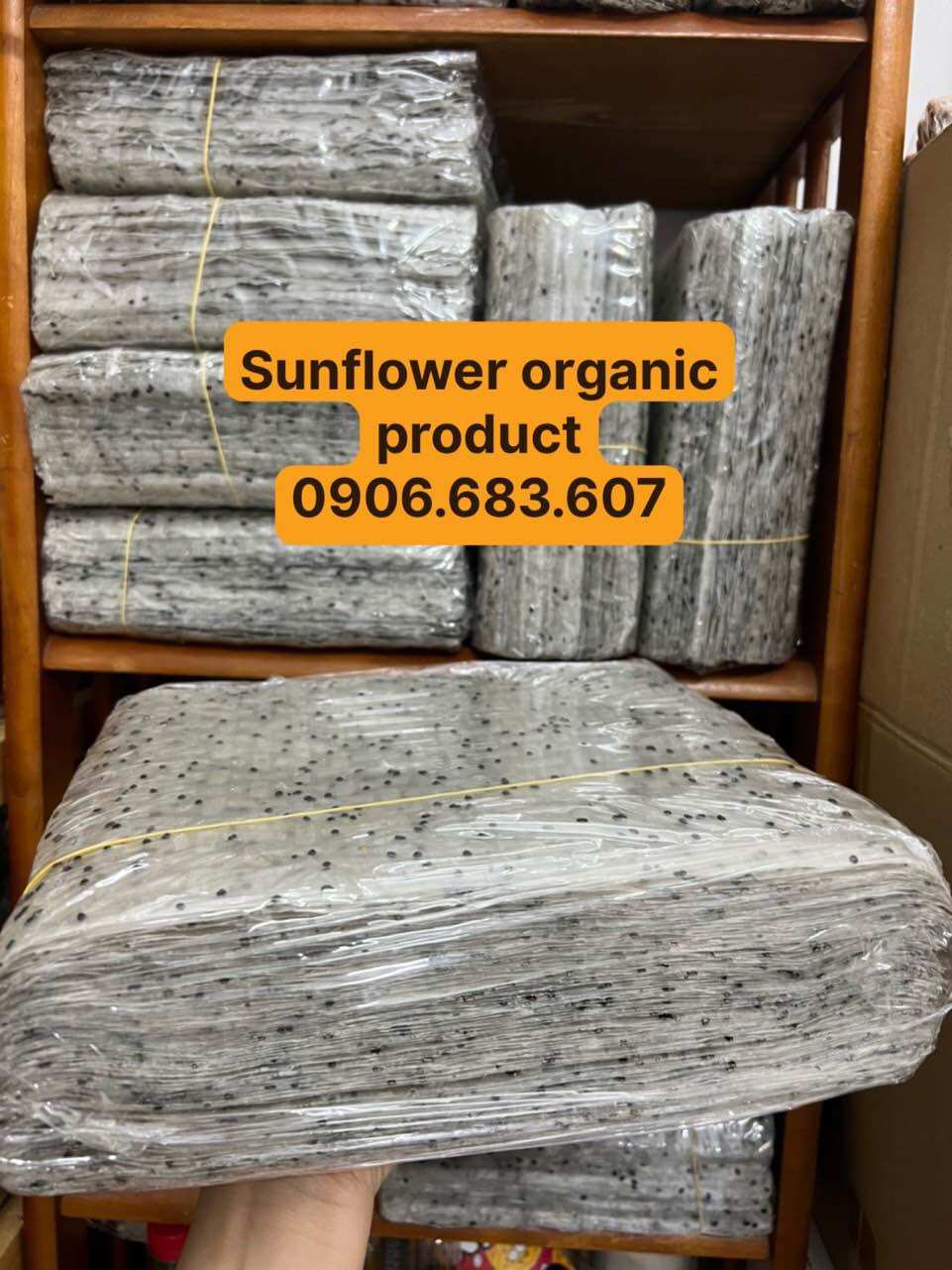 Bánh tráng nhúng mè đen Phan Rang Ninh Thuận xấp 2kg