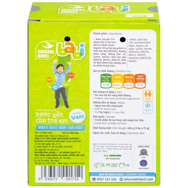 💥💥SALE YẾN BABI GREEN BIRD(LỐC 4 HŨ)