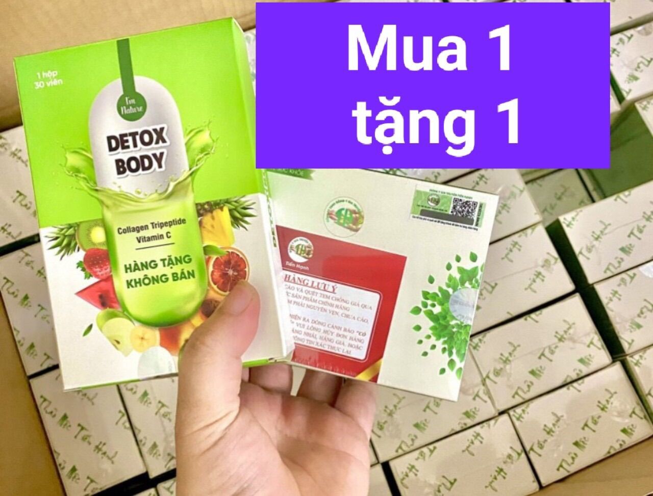 Trà thảo mộc giảm cân tiến hạnh vip tặng kèm 30 viên detox