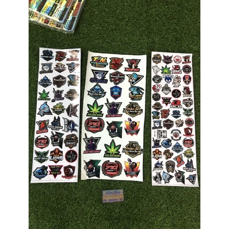 Tem Chế Logo Stick Trang Trí Xe Máy Tem 3 Lớp Cực Đẹp