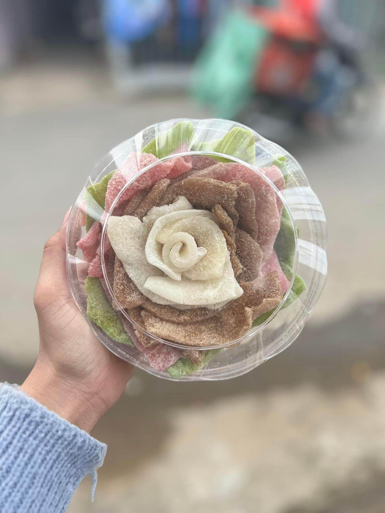 MỨT DỪA NON SỢI NGŨ SẮC 500gr