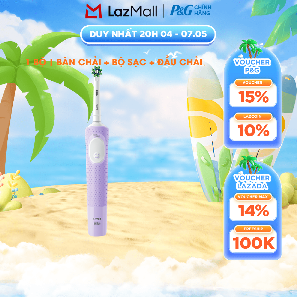 Bộ bàn chải điện Oral-B Vitality Pro LiLac