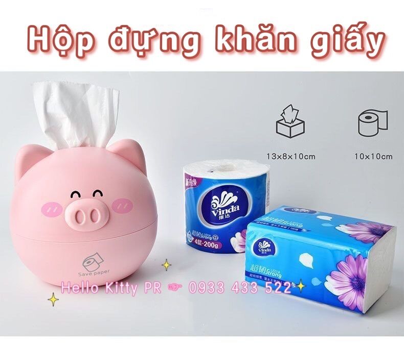 Hộp đựng khăn giấy hình thú dễ thương