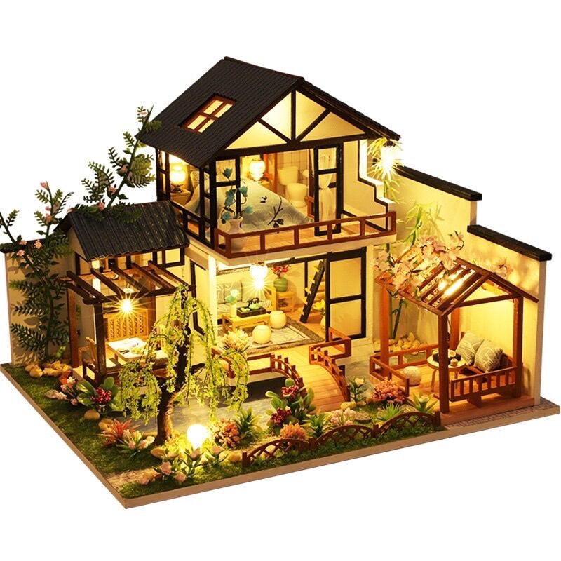 P010 Mô hình tự lắp ráp nhà cổ trang