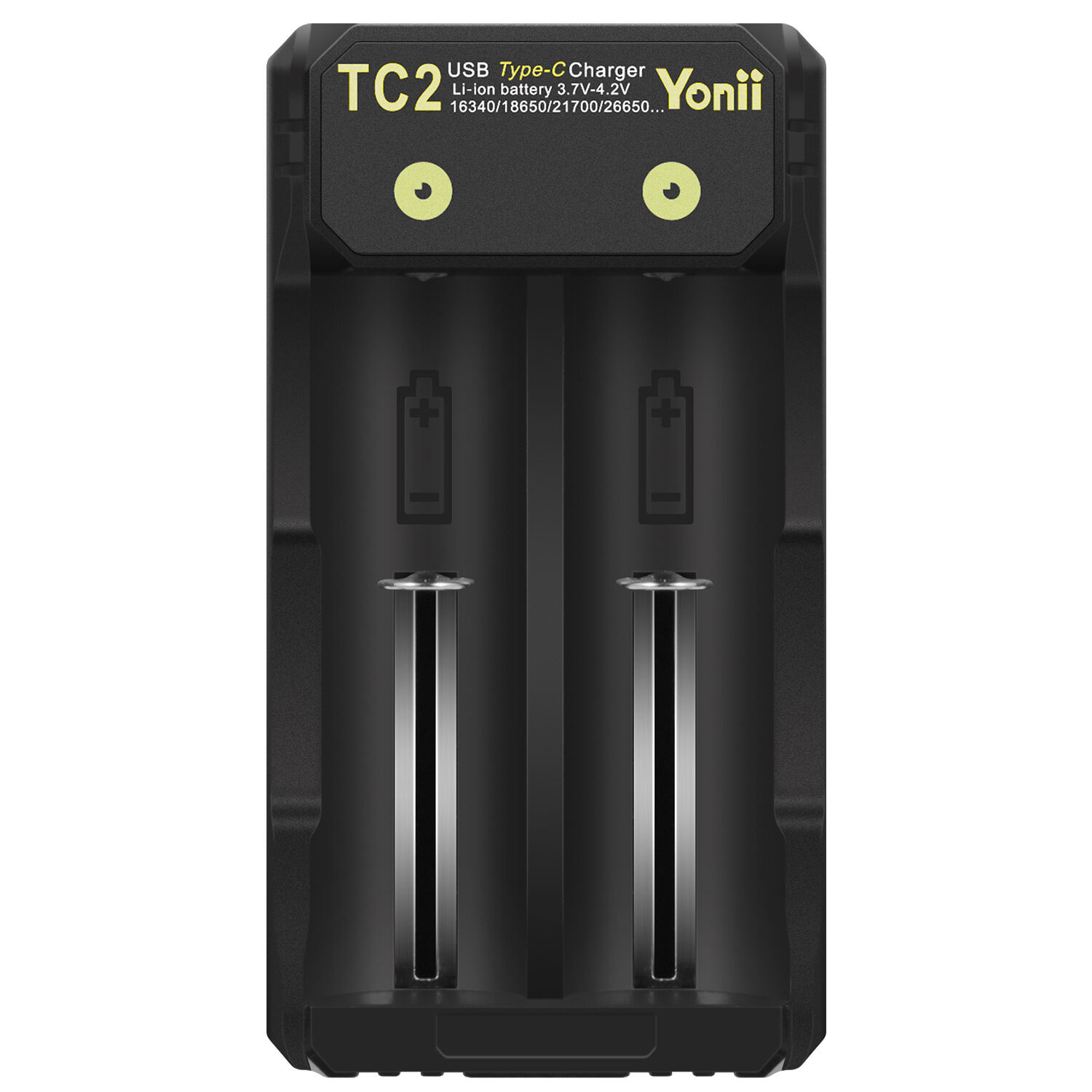 Yonii TC2 Charger TypeC18650 Lithium Battery 26650 Double Slot 21700 Cell 2A Charger Outdoor Camping