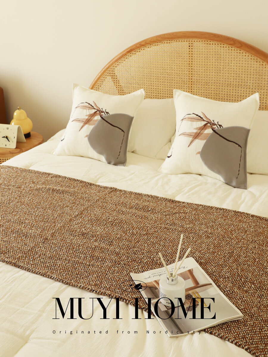Premium Custom Chinese Style Coffee Tone Bed Tail Towel Giá 844,000 Đồng*Miễn phí vận chuyển