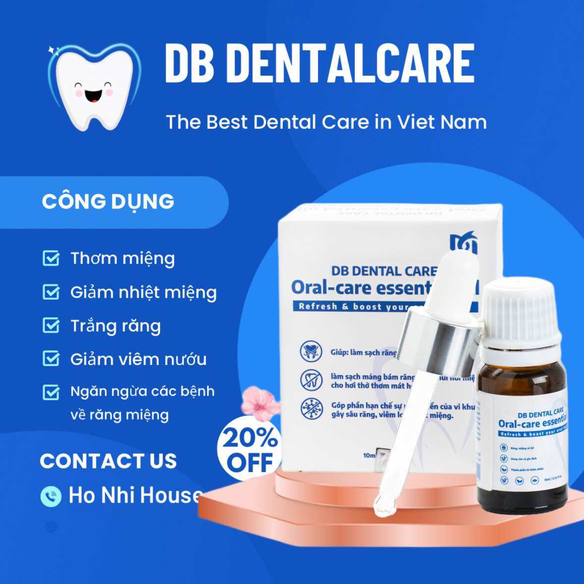 Tinh dầu răng miệng DB Dental Care [ CHÍNH HÃNG].