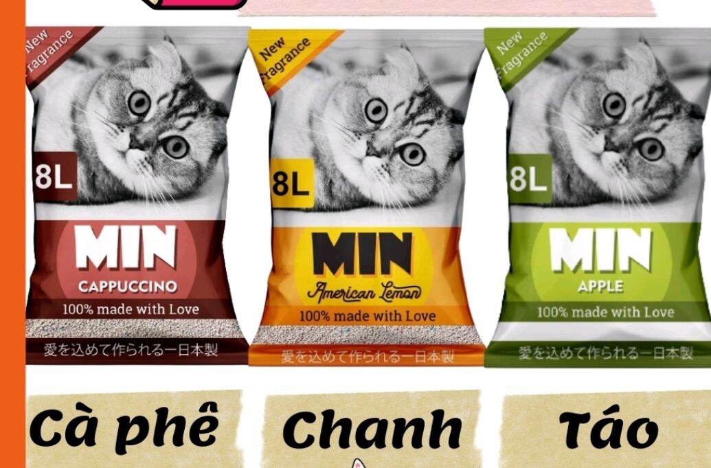 Cát Min 8L cho mèo - Cát vệ sinh cho mèo công nghệ Nhật Bản