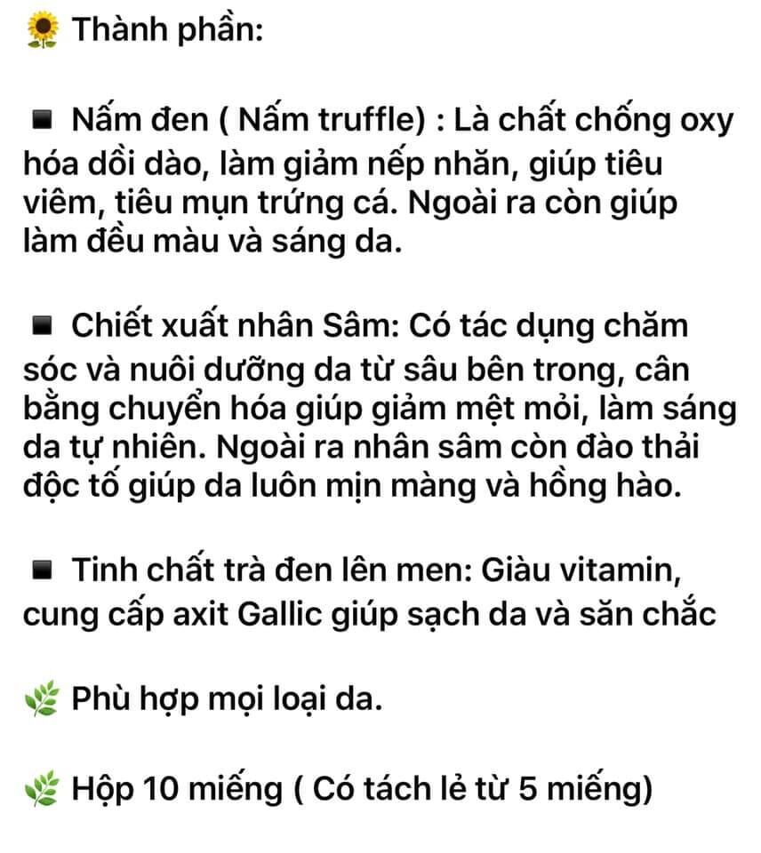 5M - 10M mặt nạ One Leaf nấm đen