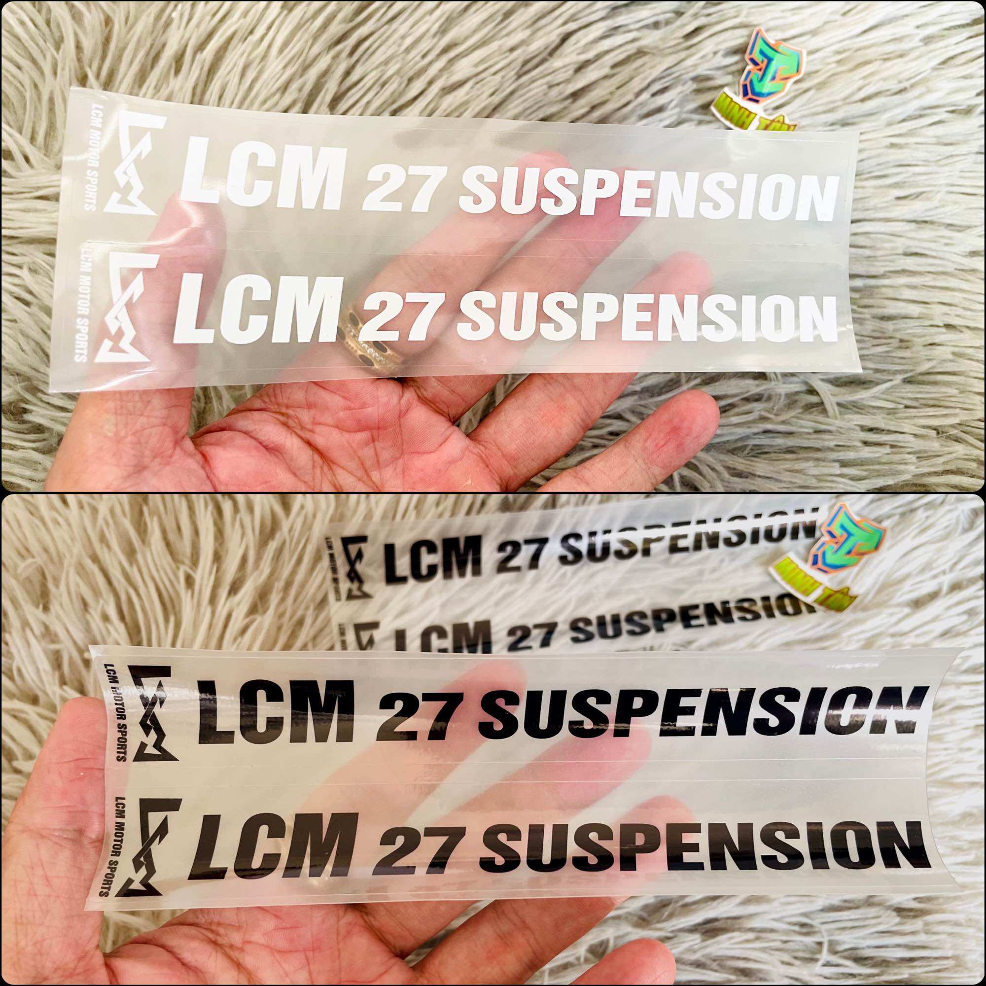 Tem in Uv chữ nổi phuộc LCM nền trong sắc nét