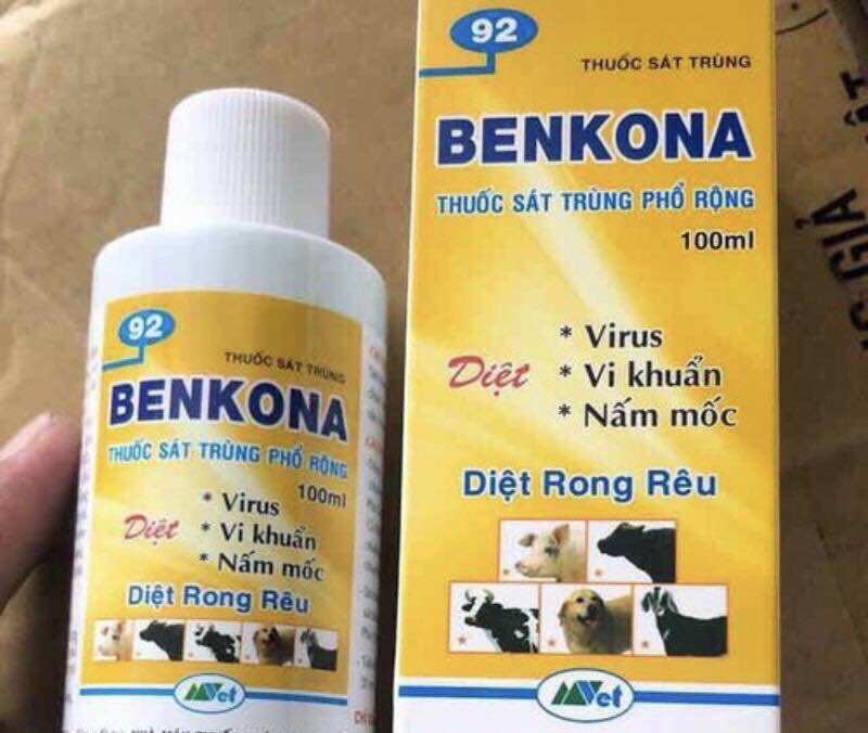 Sát trùng phổ thông Benkona , diệt khuẩn cho cây,,chuồng trại , vườn tược,lọ 100ml
