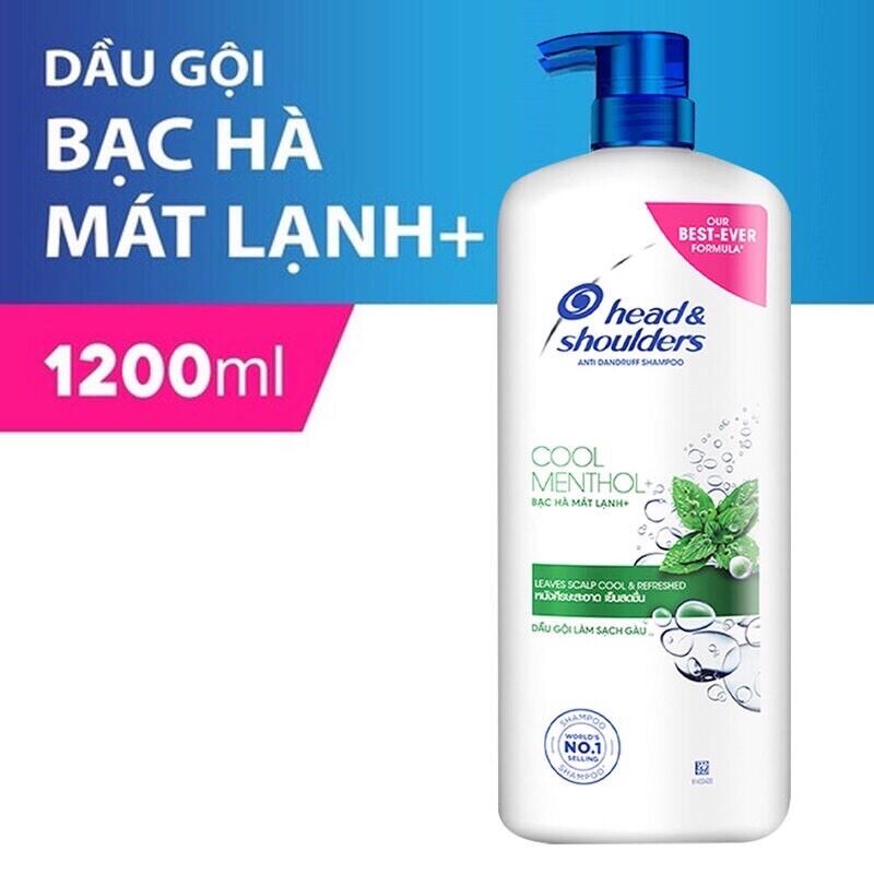 Dầu gội head & shoulders bạc hà 1200ml