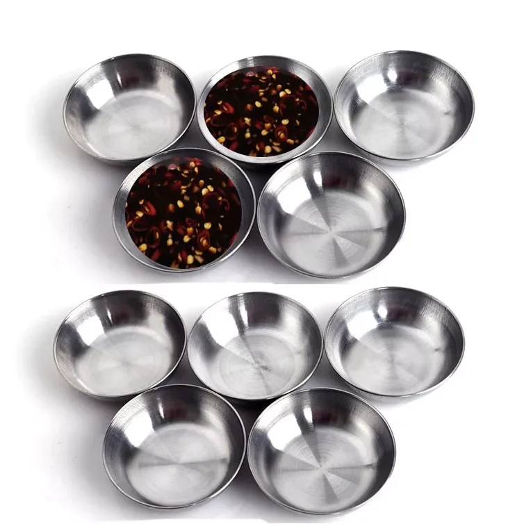 Bộ 10 Chén Inox Đựng Nước Chấm Làm Bánh Bèo