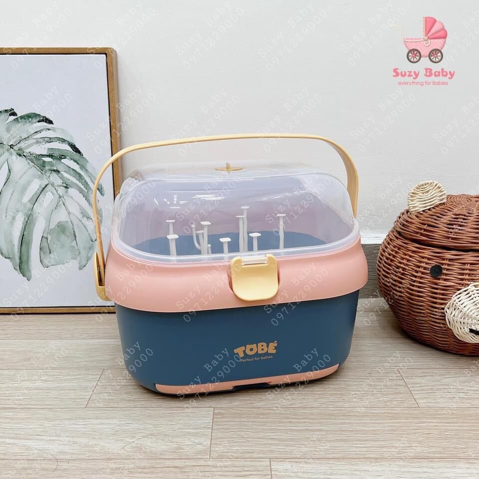 Khay úp bình sữa binky tobe cao cấp có nắp đậy